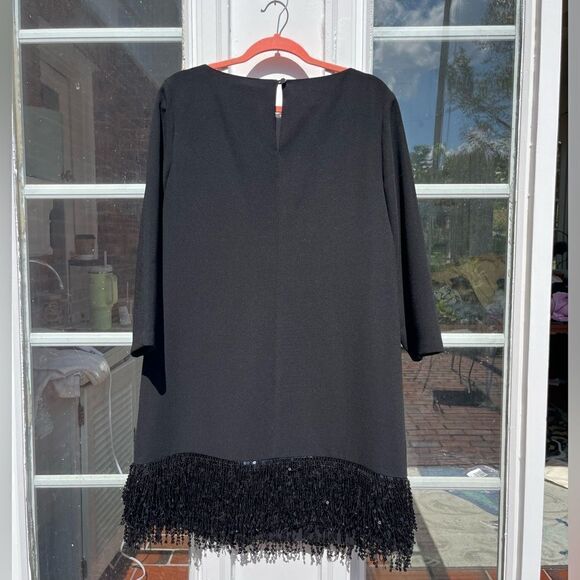 Kate Spade Sequin Beaded Fringe Hem Shift Dress - Picture 7 of 8